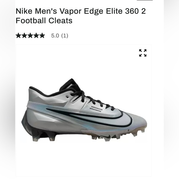 NEW NO BOX 8-14 NIKE VAPOR EDGE ELITE 360 2 'LIGHT SMOKE GREY Football Cleat - Picture 2 of 15